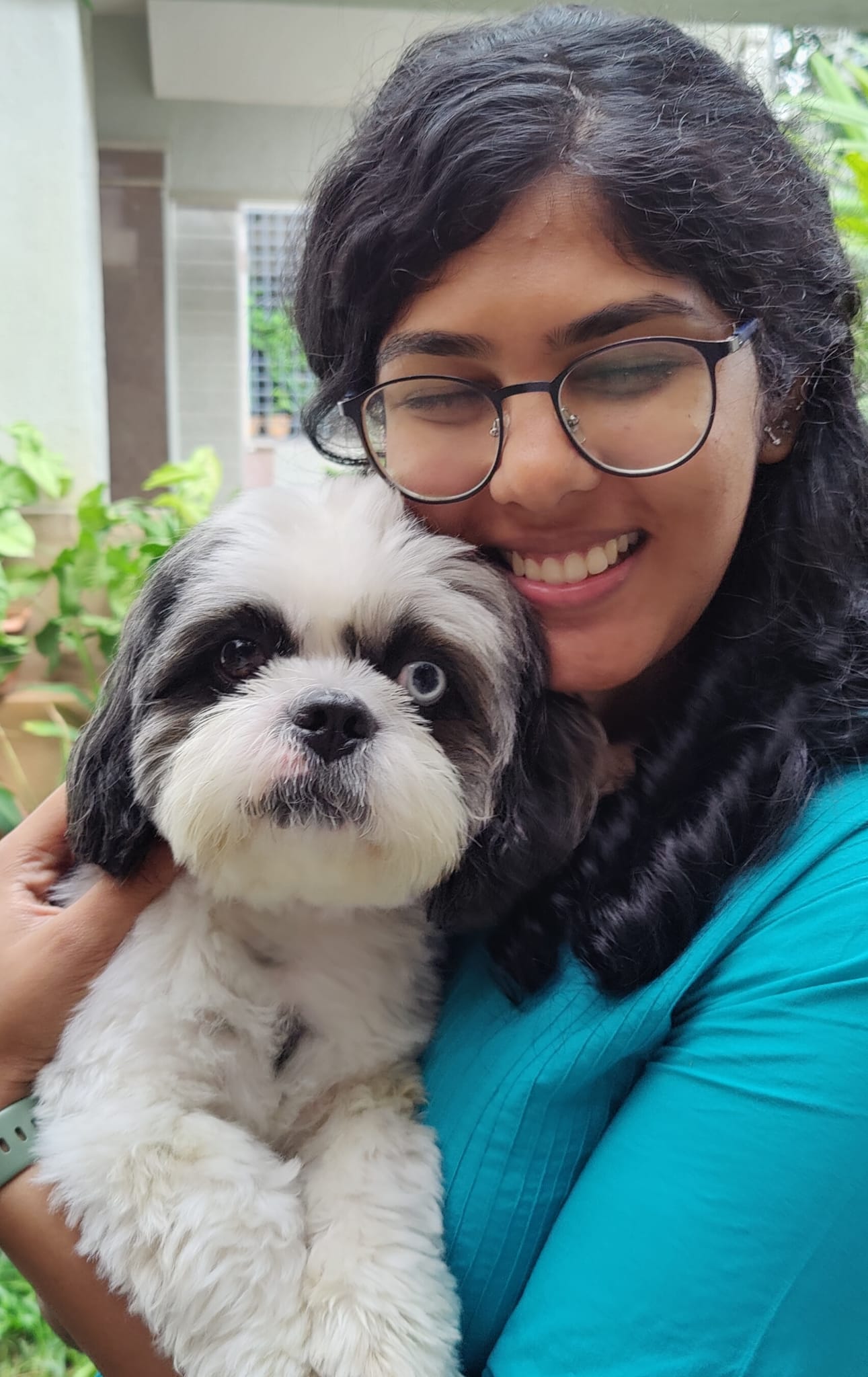 Prerna with her dog